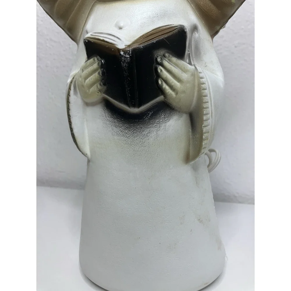 MCM Blow Mold Christmas Vintage Singing Angel Wings Song Book Robe 14